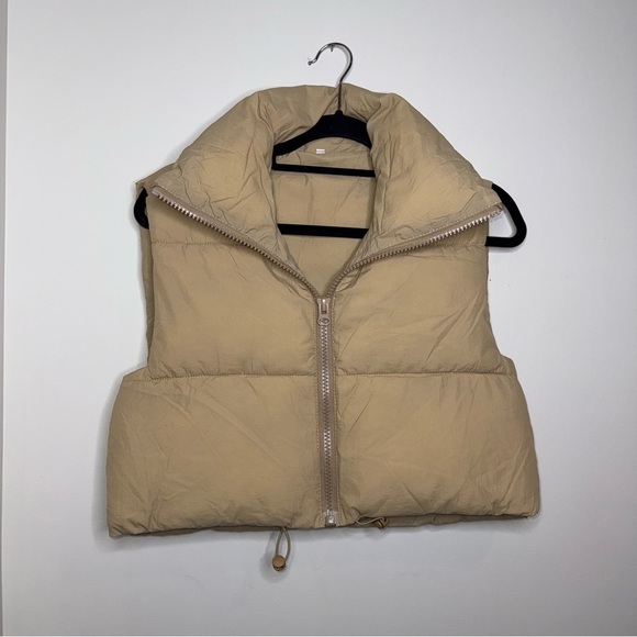 Tan Puffer Vest - Picture 2 of 7